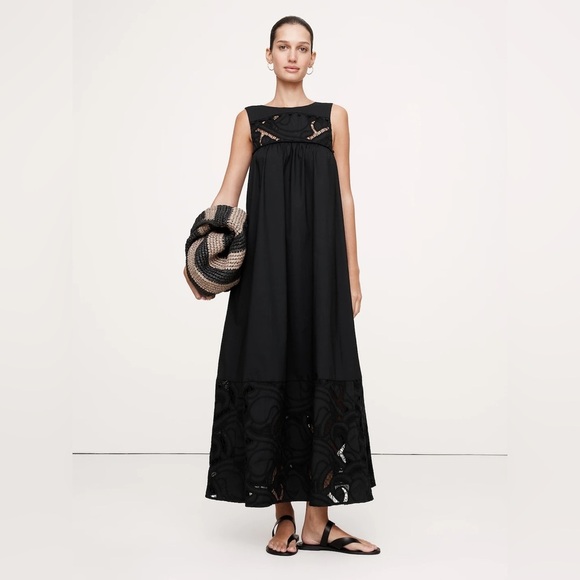Banana Republic Dresses & Skirts - NWT! Banana Republic Embroidered Cotton Poplin Maxi Dress - Large 🌅1️⃣ 743532